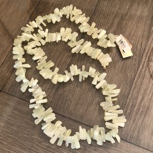 Lt. Green Semi Precious Stone Necklace & Bracelet